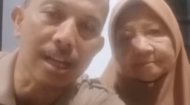 Anto warga Desa Adinuso, Kecamatan Reban, Kabupaten Batang akhirnya bertemu kembali dengan ibu kandungnya yang terpisah 31 tahun lamanya, kebahagiaan Anto terekam dalam vidio yang tersebar di media sosial, Senin (11/5/26). Foto : Istimewa