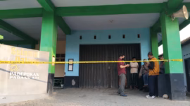 Ponpes Padepokan Padang Ati digaris polisi pasca penangkapan KH Abdul Khalim Fadlun (54) yang telah ditetapkan sebagai tersangka oleh polisi, Kamis (28/5/26).