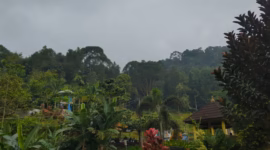Suasana Objek Wisata Alam Linggo Asri yang berada di ketinggian 700 Mdpl dengan luas area 3,5 hektar serta berjarak sekitar 14 kilometer dari ibu kota kabupaten itu sekarang dalam kondisi hidup segan mati tak mau, Sabtu (13/6/26).