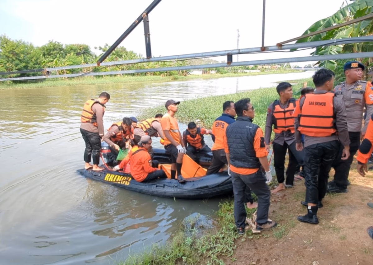 Korban tenggelam di Kali Banger masuk Kelurahan Setono akhirnya ditemukan tim SAR gabungan, Selasa (16/6/26).