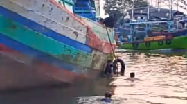 Pencarian ABK KM Timbul Barokah yang dilaporkan terjatuh dari kapal dan belum ditemukan, Rabu (17/6/26). Foto : Istimewa