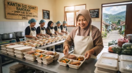 Ketua UKM IKM Nusantara menyebut program MBG bisa menjadi salah satu penggerak ekonomi UMKM di Kabupaten Batang, Kamis (18/6/26). Foto : Ilustrasi AI