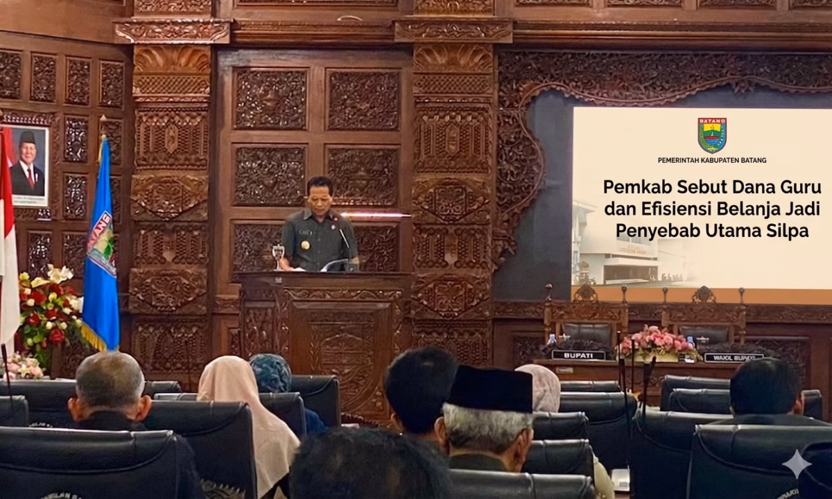SILPA Batang Tembus Rp196 Miliar, Pemkab Sebut Dana Guru dan Efisiensi Belanja Jadi Penyebab Utama dalam Rapat Paripurna DPRD Kabupaten Batang, Senin (22/6/26). Foto : Ilustrasi AI