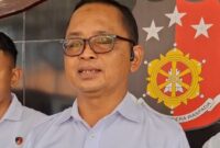 Kasatreskrim Polres Pekalongan Kota AKP Setiyanto saat memberikan keterangan kepada wartawan terkait perkembangan penanganan dugaan kekerasan seksual di Padepokan Padang Ati, Senin (6/7/26).