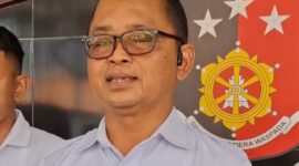 Kasatreskrim Polres Pekalongan Kota AKP Setiyanto saat memberikan keterangan kepada wartawan terkait perkembangan penanganan dugaan kekerasan seksual di Padepokan Padang Ati, Senin (6/7/26).