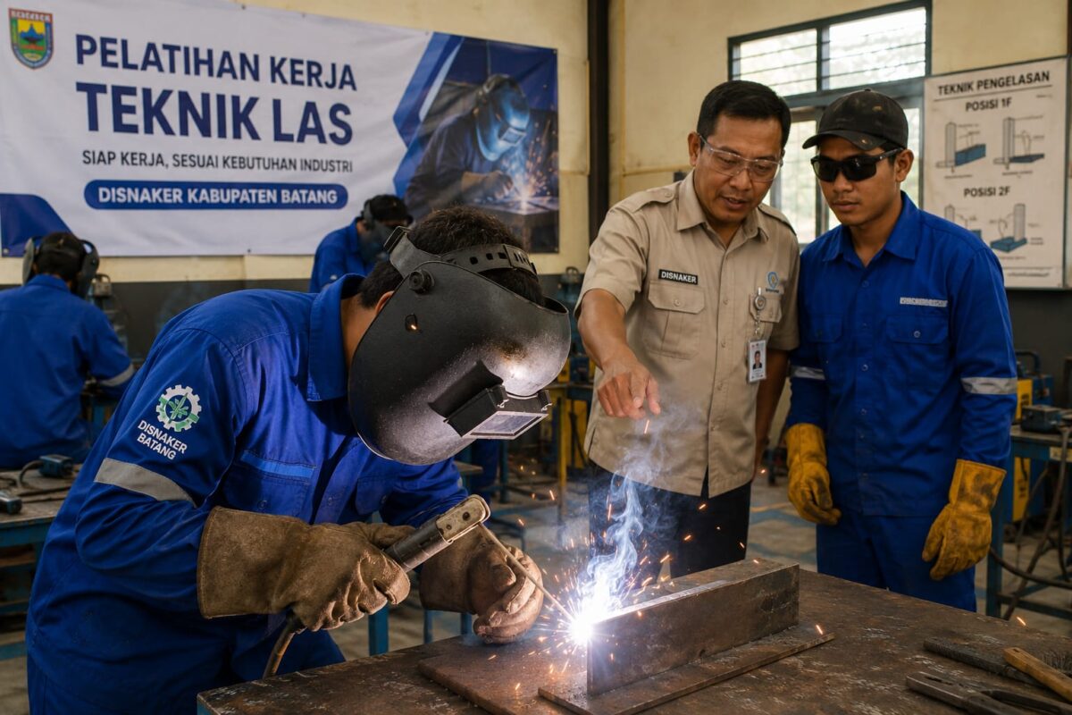 Disnaker Kabupaten Batang cetak leboh banyak welder untuk penuhi kebutuhan industri yang terus tumbuh, Senin (13/7/26). Foto : Ilustrasi AI