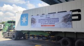 Holding BUMN Pangan ID FOOD mulai mengekspor dengan mengirimkan perdana udang vaname pasar ke Amerika Serikat senilai Rp218,5 miliar, Rabu (15/7/26). Foto : Istimewa