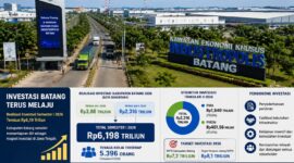 Kinerja investasi di Kabupaten Batang menunjukkan tren positif sepanjang 2026. Hingga akhir Semester I, realisasi investasi di daerah ini mencapai Rp6,198 triliun atau telah memenuhi sekitar 76,5 persen dari target investasi yang ditetapkan Pemerintah Provinsi Jawa Tengah sebesar Rp8,1 triliun, Jumat (17/7/26). Foto : Istimewa
