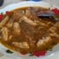 Soto tahu dan tempe jadi andalan menu kuliner di warung Soto Apang sejak era 70 an yang berlokasi di Taman Sorogenen, Minggu (19/7/26).