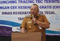 Sebanyak 7.700 warga Kota Tegal bakal menjalani skrining TBC terutama yang memiliki kontak erat dengan pasien sehingga program CKG pada hari resmi diluncurkan oleh walikota, Senin (27/7/26). Foto : Istimewa