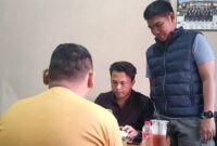 Deden Pitono (27) pelaku pembunuhan terhadap perangkat Desa Kalipancur yang ditemukan tewas tengah sawah, Selasa (28/7/26).