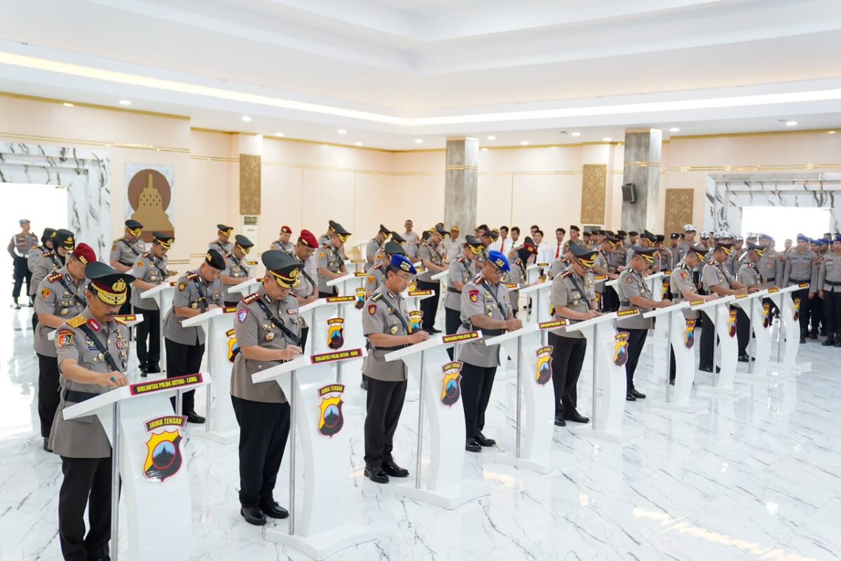 Sebanyak 22 jabatan strategis di wilayah hukum Polda Jateng resmi berganti, Rabu (29/7/26). Foto : Istimewa