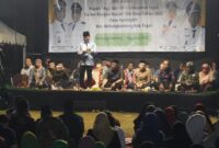 Bupati Tegal Ischak Maulana Rohman saat memaparkan program jaring pengan sosial baru di bidang pendidikan dan pertanian, Jumat (7/8/26). Foto : Istimewa