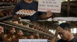 Peternak menilai harga SBM yang mengalami kenaikan tinggi menjadi salah satu pemicu potensi ambruknya usaha ayam petelur di Kabupaten Batang, Minggu (9/8/26). Foto : Ilustrasi AI