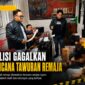 Polisi mengamankan tujuh anak beserta senjata tajam yang diduga hendak digunakan untuk tawuran di Jalan Raya Tulis - Bandar, Senin (17/8/26) malam. Foto: Istimewa dan ilistrasi AI