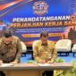 Penandatanganan kerja sama antara KEK Industropolis Batang dengan Dinas Pendidikan Provinsi Jawa Tengah terkait penyiapan alon tenaga kerja, Jumat (21/8/26). Foto: Istimewa
