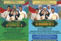Festival Hadroh Al-Banjari dan Rebana Digelar untuk ketiga kalinya dengan pendaftaran lomba gratis dengan hadiah yang disediakan oleh pantia mulai dari piala bergilir Wali Kota Pekalongan Cup dan uang pembinaa. Foto: poster panitia