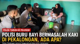 Polisi Pekalongan sedang gencar berburu bayi yang memiliki kelainan bentuk kaki dengan mengerahkan Bhabinkamtibmas dan Sidokkes hingga ke pelosok desa, Jumat (28/8/26). Foto: Istimewa & Ilustrasi AI