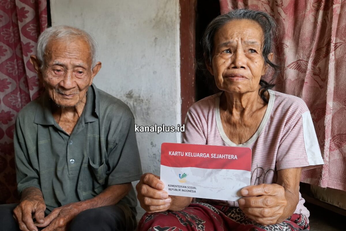 Pasangan lansia dayat (77) dan Darmi (63) warga Desa Kayugeritan mengaku sudah setahun lebih tidak lagi menerima bantuan sosial alias dicoret lantaran terindikasi judol, Jumat (28/8/26).