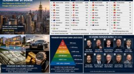 Separuh kekayaan penduduk dunia dikuasai oleh 58 juta orang saja atau setara US$250,6 triliun. Foto: Ilustrasi AI