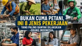 Sektor produksi dan pertanian masih menjadi pekerjaan utama orang Indonesia yang porsinya hampri mencakup separuh penduduk. Foto: Ilustrasi AI
