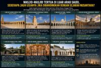 Daftar masjid tertua di luar Arab Saudi membentang dari Jazirah Arab hingga Eropa Barat dan China, sementara di Nusantara peradaban masih dalam era Hindu Budda tepatnya di masa kerajaan Tarumanegara. Foto: Ilustrasi AI