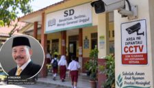 Wakil Ketua DPRD Kabupaten Pekalonga Mashadi meminta Dinas Pendidikan untuk memperketat pengawasan salah satunya dengan memasang CCTV di lingkungan sekolah, Kamis (10/9/26). Foto : Istimewa & Ilustrasi AI