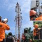 Tim SAR Gabungan berhasil mengevakuasi Ahmad Yasin (30) pemuda yang diduga depresi turun dari menara BTS setinggi 75 meter di Desa Panikel setelah dibujuk rokok dan makanan, Kamis (10/9/26). Foto: Ilustrasi AI