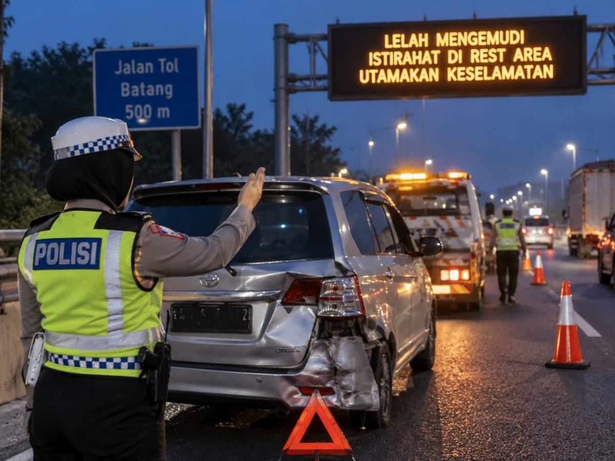 Kasat Lantas Polresta Batang Kompol Dwi Panji Lestari mengungkap kecelakaan di wilayah Batang mengalami penurunan pada 2026, namun jalan tol masih menjadi titik rawan dengan fatalitas kecelakaan yang lebih tinggi, Senin (21/9/26). Foto: Ilustrasi AI