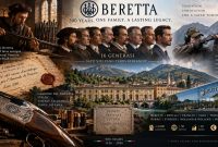 Pabrik Fabbrica d'Armi Pietro Beretta di Gardone Val Trompia, Brescia, Italia. Dari kawasan inilah bisnis keluarga Beretta berkembang sejak transaksi pertama yang tercatat pada 1526 hingga menjadi grup usaha internasional yang kini memasuki usia 500 tahun. Foto: Ilustrasi AI