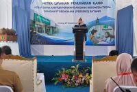 Kepa BI Tegal Bimala saat menjelaskan perluasan layanan penukaran uang melibatkan PT Pegadaian (Persero) di UPC Limpung, Selasa (29/9/26).