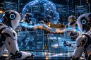 Ilustrasi sejumlah agen kecerdasan buatan (AI) yang saling terhubung dan bertukar informasi melalui jaringan digital. Perkembangan teknologi multi-agent AI memungkinkan sejumlah sistem kecerdasan buatan bekerja sama, bahkan berkomunikasi menggunakan pesan yang tidak selalu mudah dipahami manusia. (foto: ilistrasi AI)